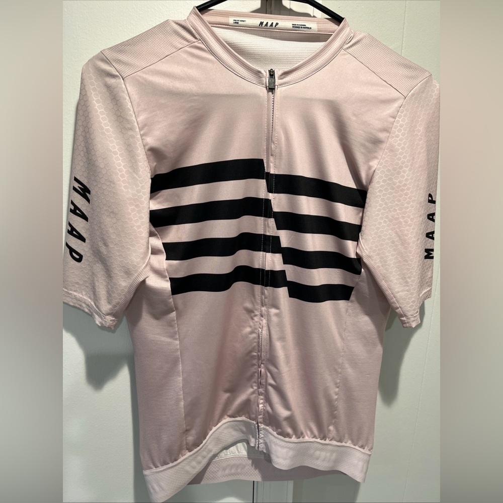 MAAP Emblem Pro Hex Jersey Men Large Pale Lilac Purple Pink Pas Normal Rapha